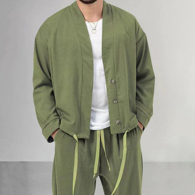 OREEZ - Cárdigan y pantalón para hombre