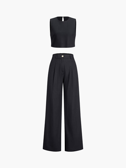Esther - Conjunto de pantalón boho de dos piezas