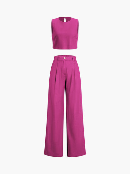 Esther - Conjunto de pantalón boho de dos piezas