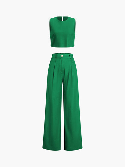 Esther - Conjunto de pantalón boho de dos piezas