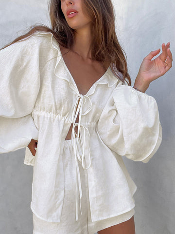 Melody - Conjunto de pantalón corto boho de dos piezas