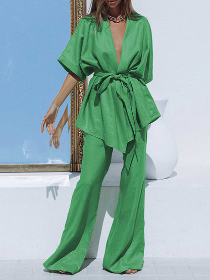 Gema - Conjunto de dos piezas con lazo oversize