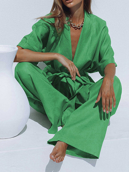 Gema - Conjunto de dos piezas con lazo oversize