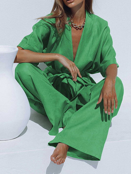 Gema - Conjunto de dos piezas con lazo oversize