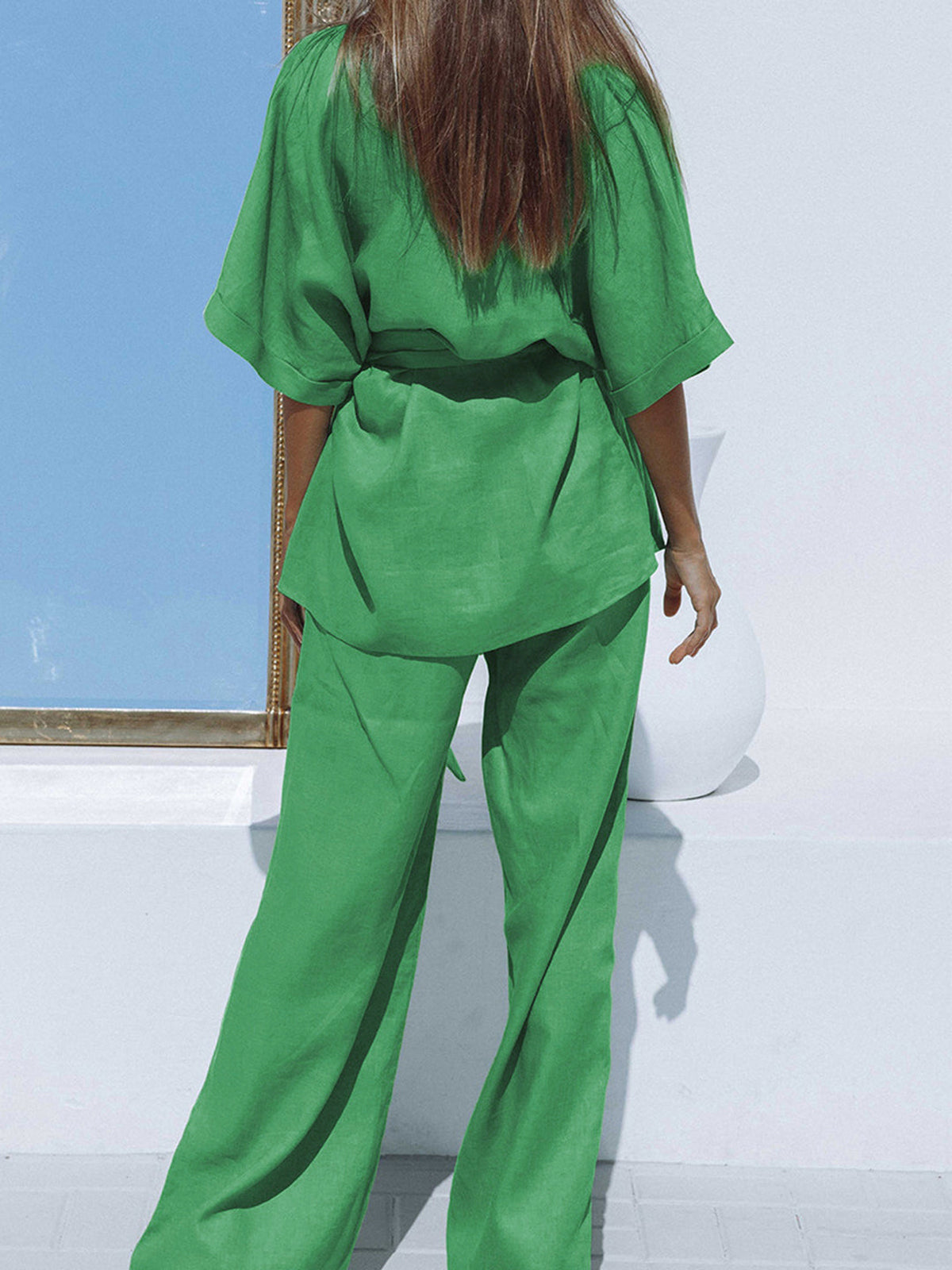 Gema - Conjunto de dos piezas con lazo oversize