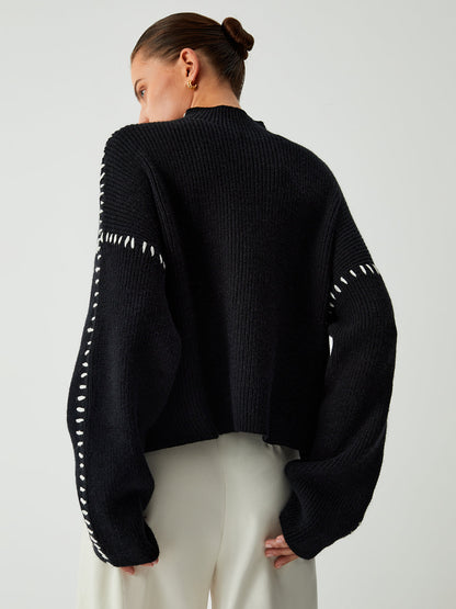 Regina - Moda Jersey oversize de punto holgado