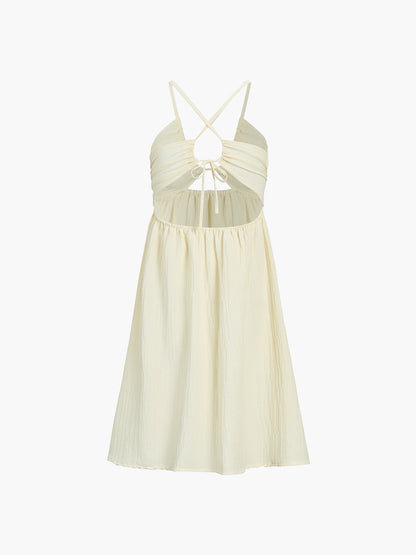 Addison - Vestido midi con escote cruzado y espalda descubierta