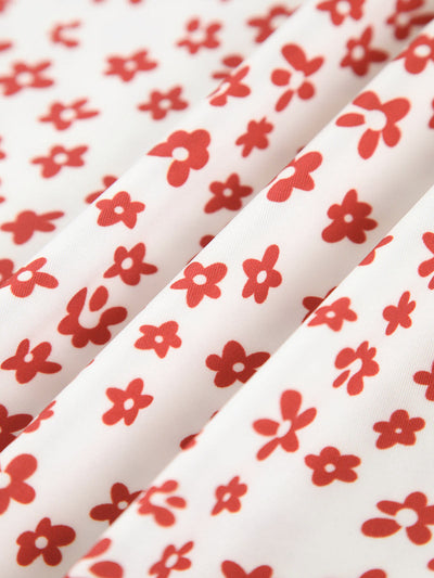 Emma - Vestido cruzado sin tirantes con estampado floral fluido