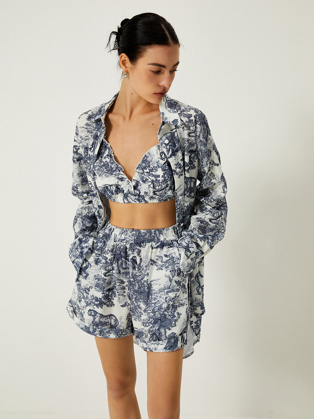 Gilda - Conjunto de tres piezas con estampado floral