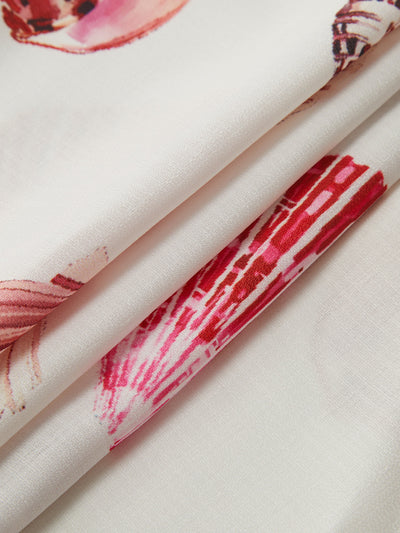 Julia - Vestido estampado con tirantes ajustables y fruncidos