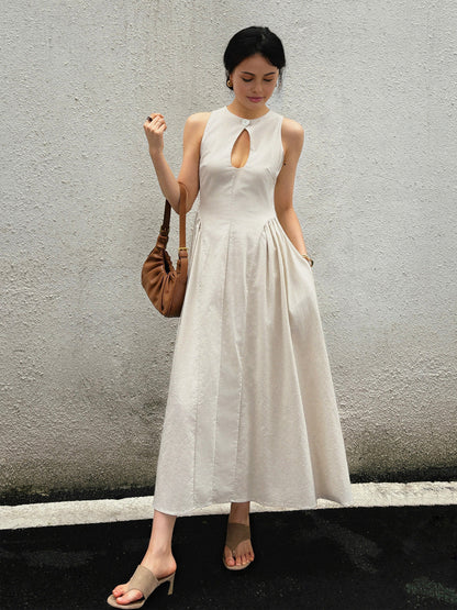 Hilary - Vestido largo recortado bohemio