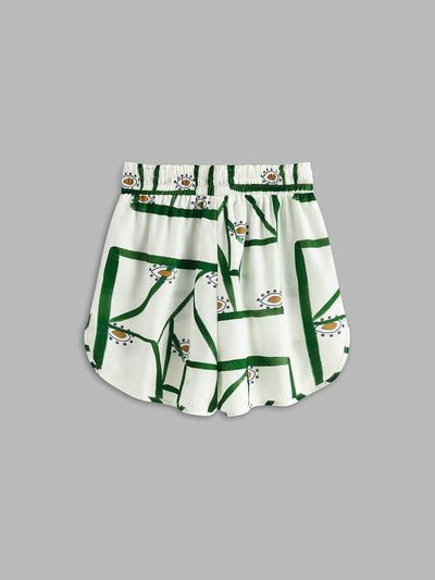 Julia - Conjunto de pantalón corto con cordón estampado
