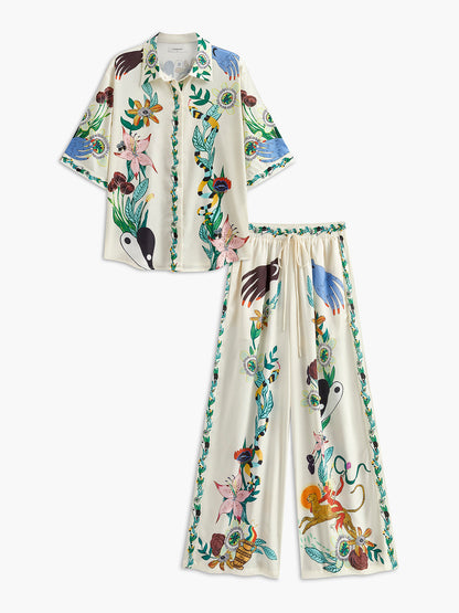Carlota - Conjunto de pantalón con estampado floral