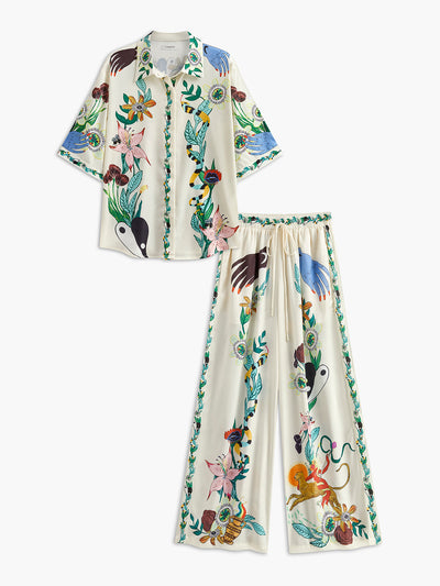 Carlota - Conjunto de pantalón con estampado floral