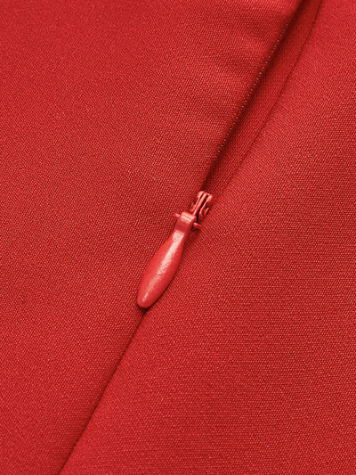 Sabina - Vestido liso minimalista de cuello alto