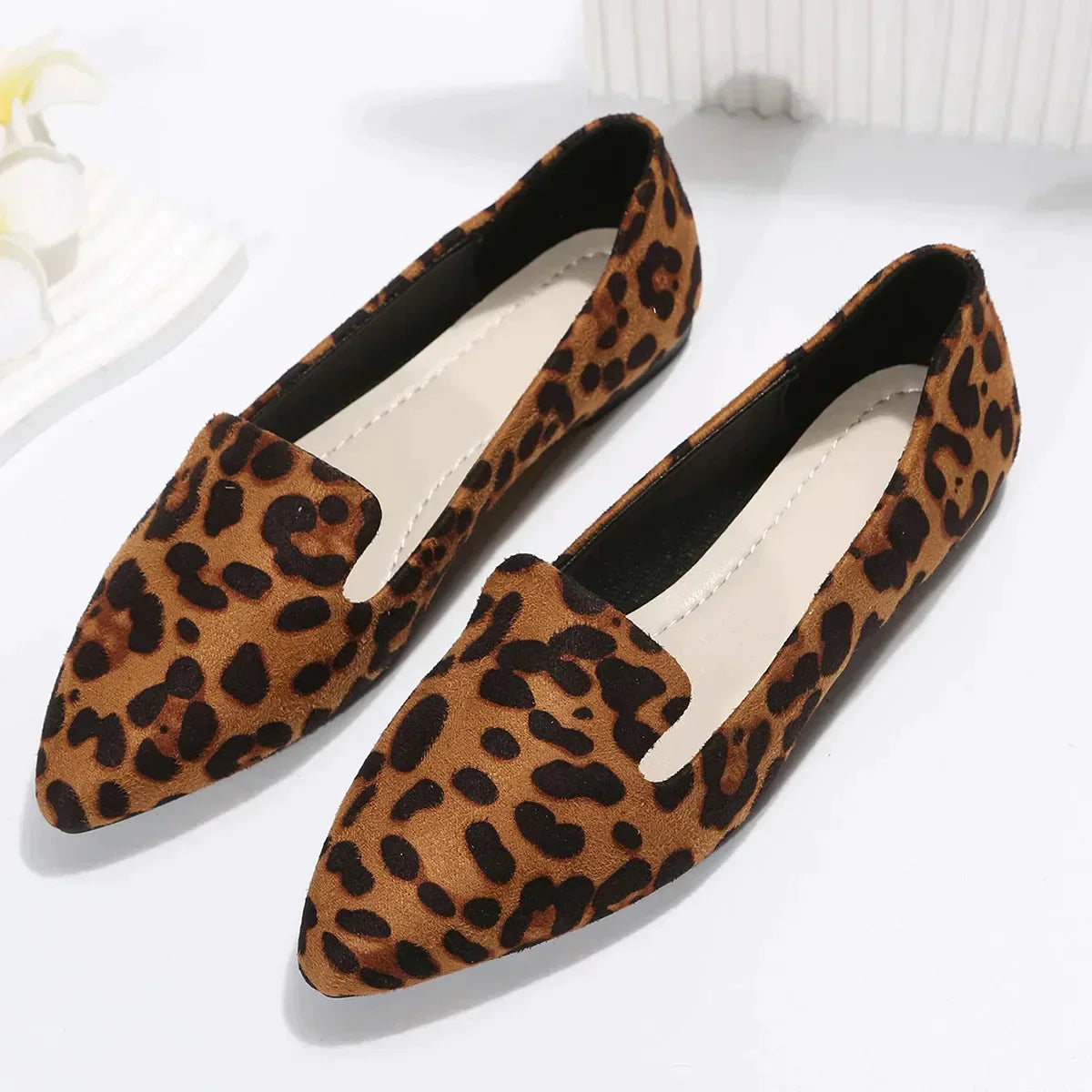 Ivy - Mocasines con punta de leopardo