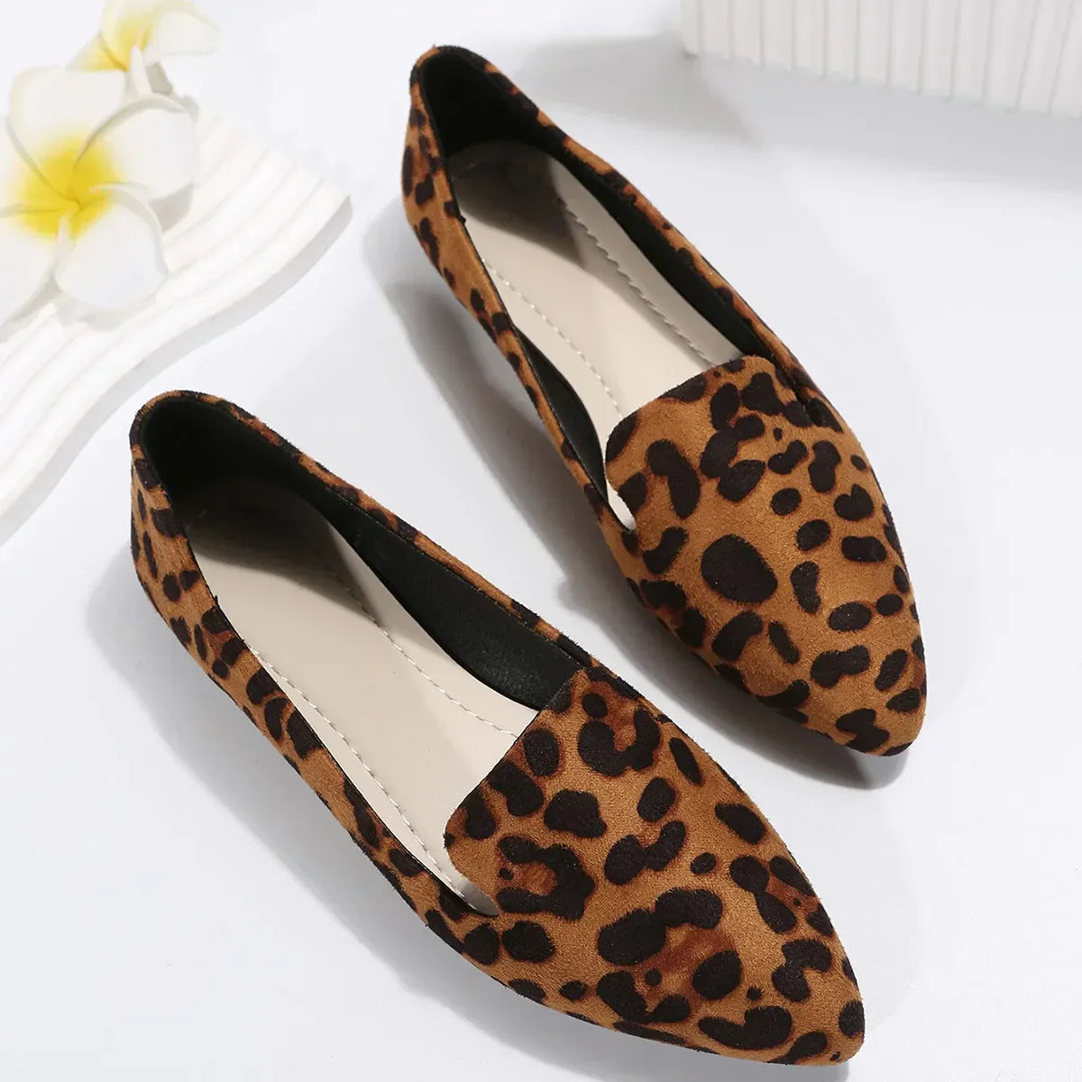 Ivy - Mocasines con punta de leopardo