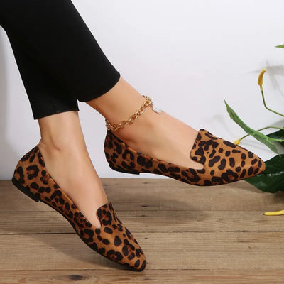 Ivy - Mocasines con punta de leopardo