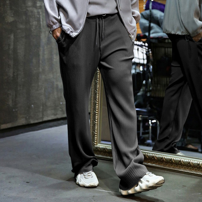 Pantalon recto de hombre con textura acanalada - Kenji