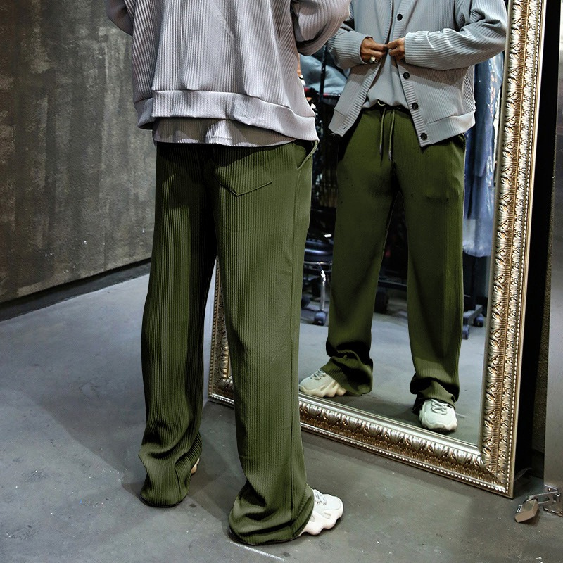 Pantalon recto de hombre con textura acanalada - Kenji