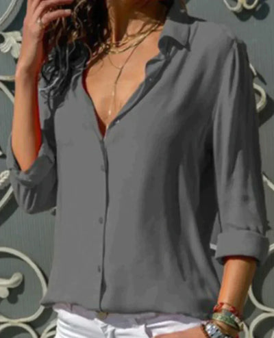 Tina - Blusa de gasa para mujeres fuertes