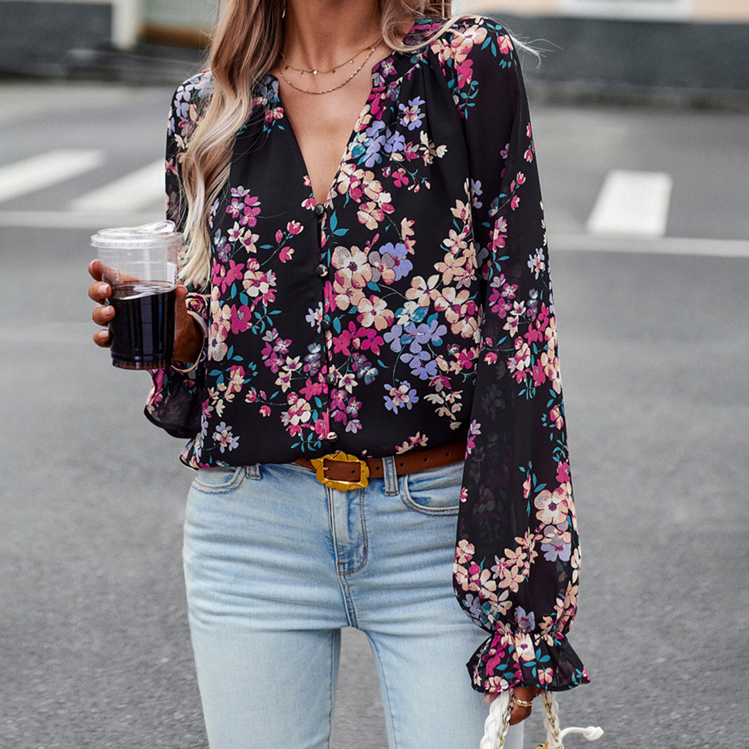 Ivonne - Elegante blusa floral