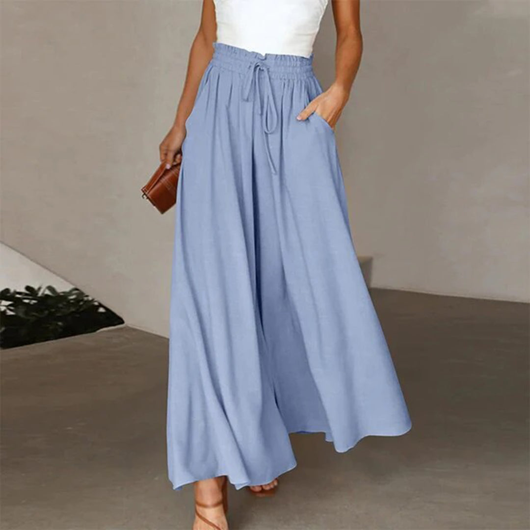 Pantalones sueltos con perneras anchas para mujer - Verano - Cómodos