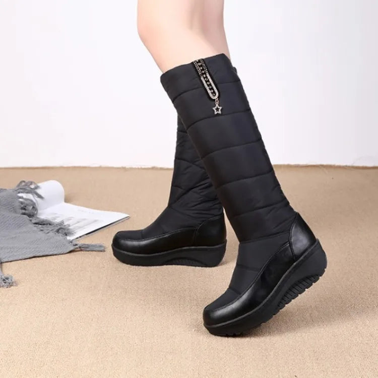 Olgia - Botas altas de invierno con cuña