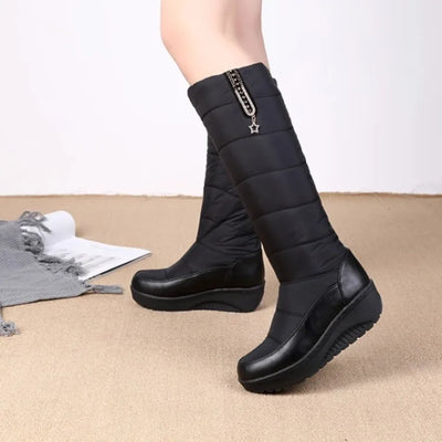 Olgia - Botas altas de invierno con cuña