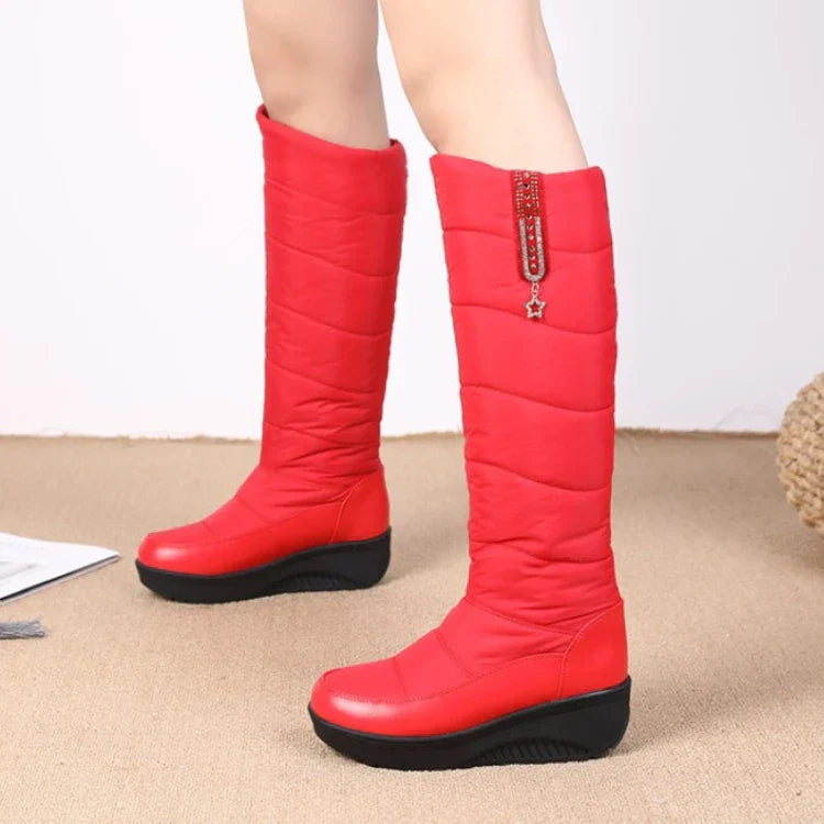 Olgia - Botas altas de invierno con cuña
