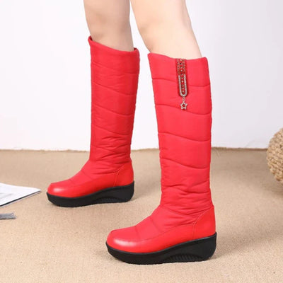 Olgia - Botas altas de invierno con cuña