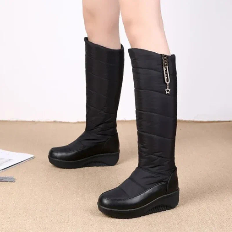 Olgia - Botas altas de invierno con cuña