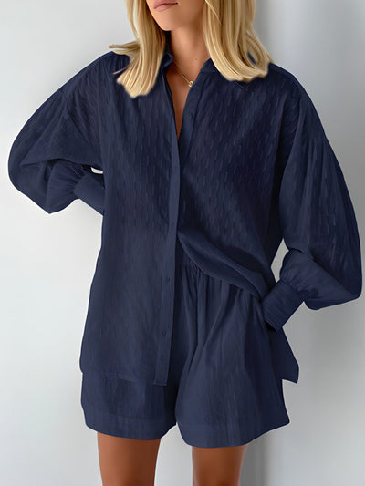 Elena - Camisa elegante y pantalones cortos