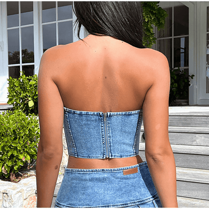 Top Feie -  Top denim de dama