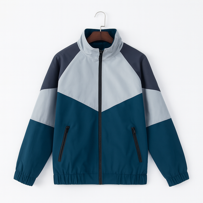 Chaqueta deportiva con cremallera y bloques de color - Axton