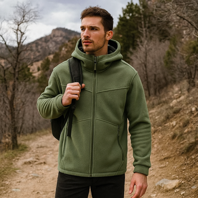 Chaqueta polar para hombre con capucha - Nils