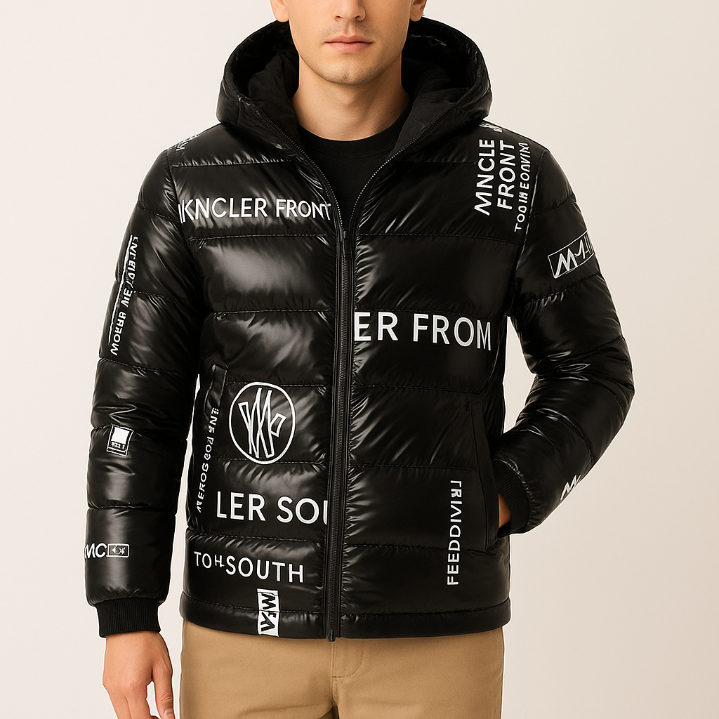 Chaqueta acolchada para hombre efecto vinilo con capucha - Lanuz