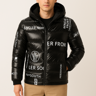 Chaqueta acolchada para hombre efecto vinilo con capucha - Lanuz