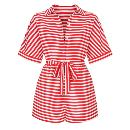 Mono corto camisero rayas horizontales - Brisa