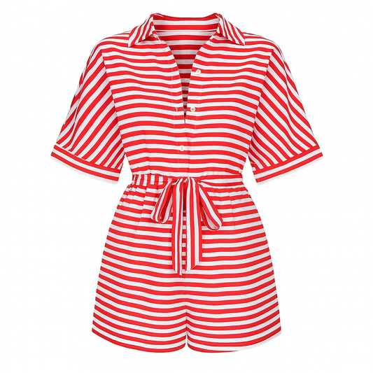 Mono corto camisero rayas horizontales - Brisa