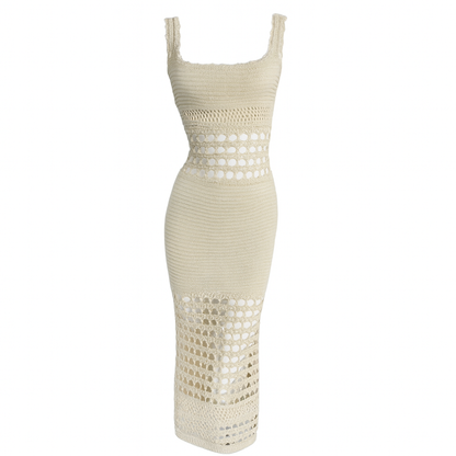 Vestido midi de punto calado ajustado - Danira
