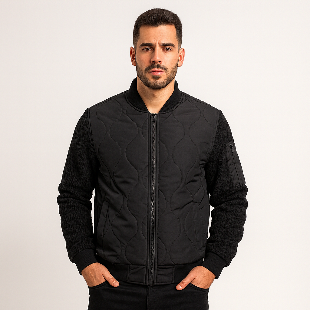 Cazadora bomber para hombre de tejido mixto vegano - Auren