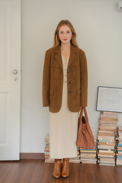 Blazer vintage de ante marron - Melissa