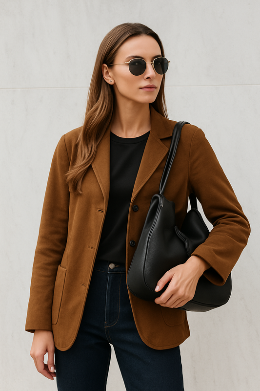 Blazer vintage con mangas normales y botones - Keyla