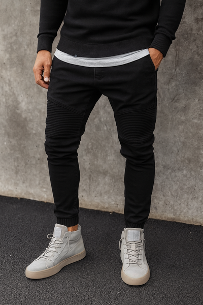 Pantalones para hombre de corte ajustado estilo motero - Vareon