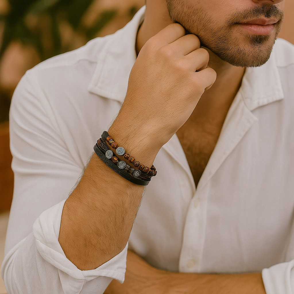 Elysian Vintage - Pulsera de cuero de lujo