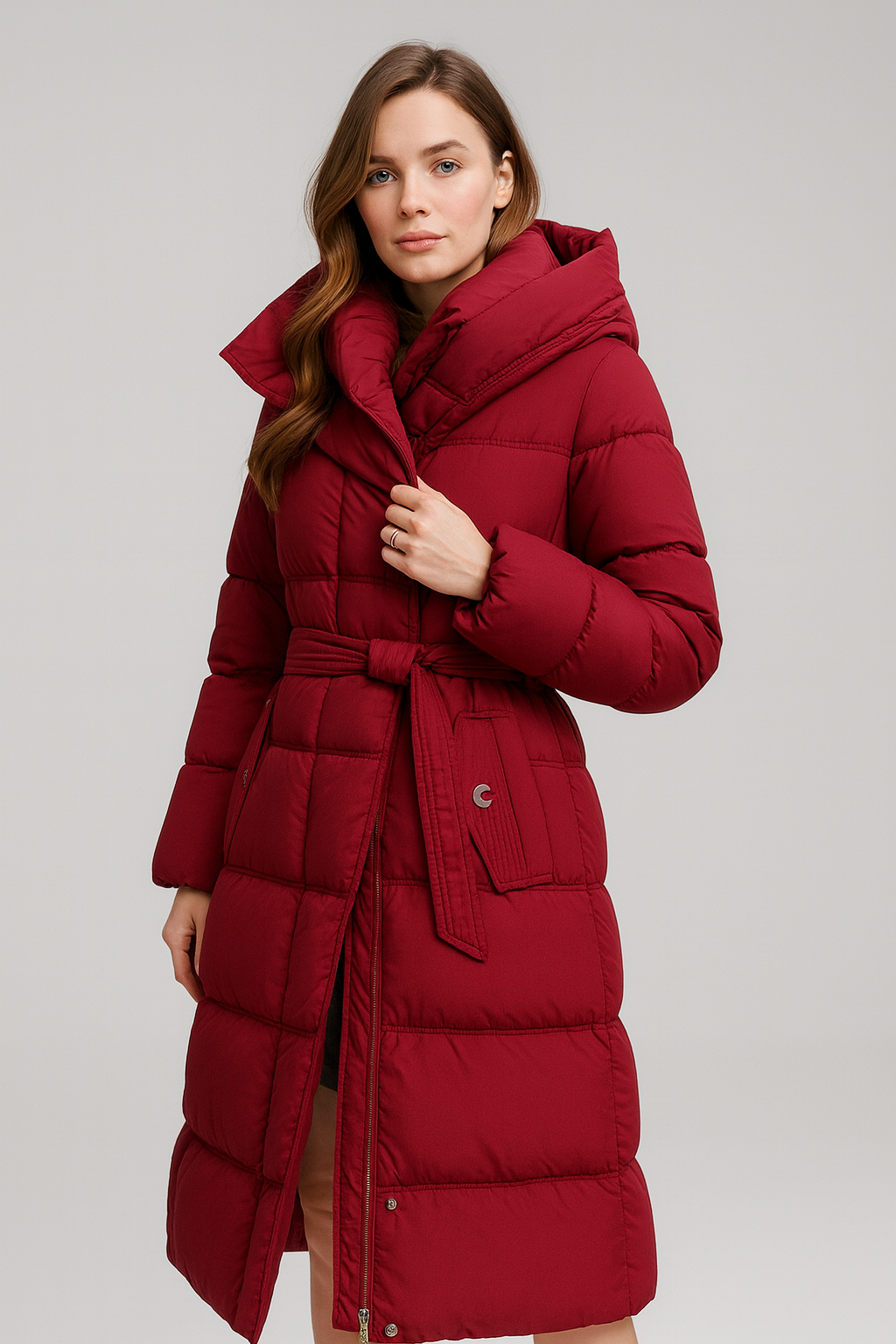 Abrigo acolchado para mujer estilo envolvente - Nalah