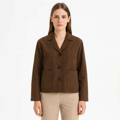 Chaqueta corta de ante para mujer - Maeris