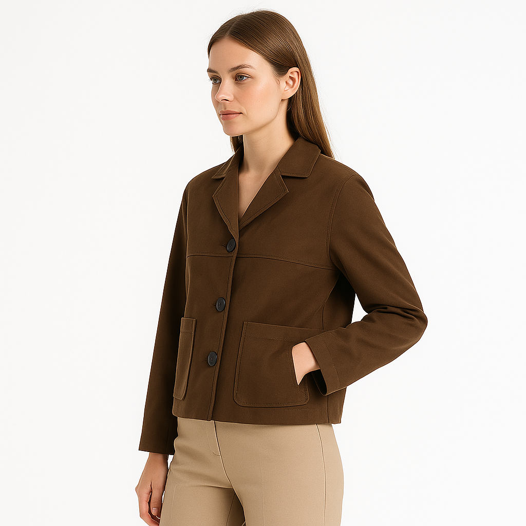 Chaqueta corta de ante para mujer - Maeris