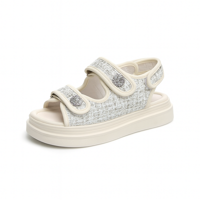 Sandalias ortopedicas mujer tejido tweed - Liora